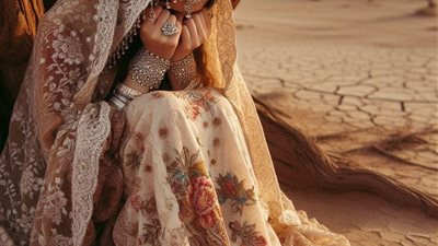 فتاة في الصحراء
