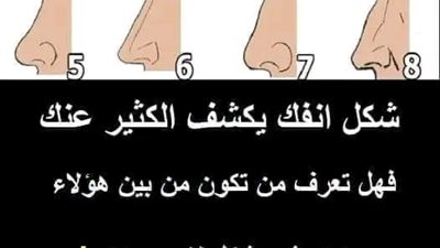 شكل انفك يكشف الكثير عنك فهل تعرف من تكون من بين هؤلاء  مدهـش بشكل لا يصـدق ! 