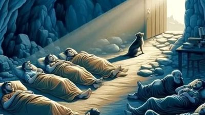 لماذا الكلب باسط ذراعيه في سورة الكهف ولم يتقلب بينما أهل الكهف تقلبوا يمينا وشمالا ..؟
