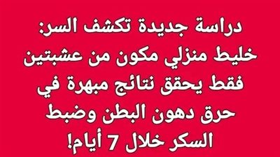 دراسة جديدة تكشف السر: خليط منزلي مكون من عشبتين فقط يحقق نتائج مبهرة في حړق دهون البطن وضبط السكر خلال 7 أيام!